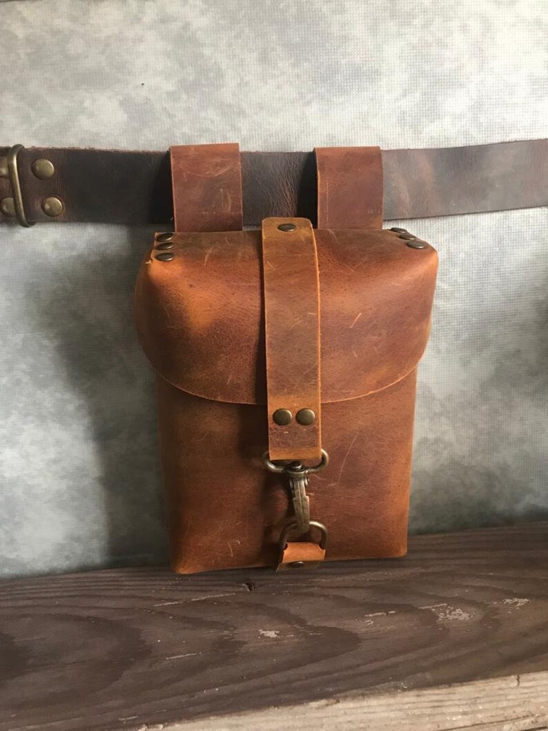 Leather Utility Belt Pouch Ammo Pouch Belt Bag Hiking Bag Etsy