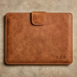 Personalized Leather Laptop Sleeve: Crazy Horse or Buttero Leather MacBook Case