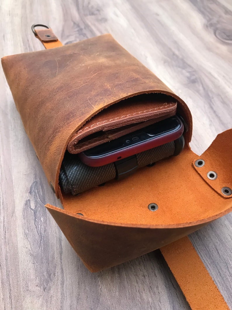 Leather Utility Belt Pouch Ammo Pouch Belt Bag Hiking Bag Etsy
