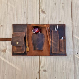 Etui à pipe en cuir 1, 2, étui à pipe personnalisé, étui à tabac à pipe, cadeau tabac personnalisé