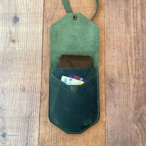 Leather Cross Body Phone Bag, Mini Crossbody Purse, Custom Mobile Phone Purse, Cell Phone Bag