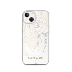Mapa del Gran Macizo, Alpes | mapa topográfico de la estación de esquí funda para iPhone | Samoëns, Morillon, Flaine, Les Carroz, Sixt