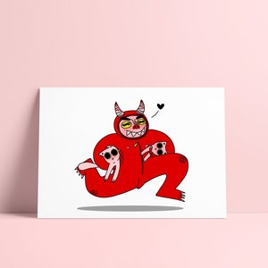 A5 PRINT Illustration, " DÉMINUS " 14,8 x 21 cm