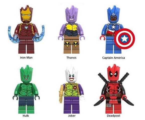 lego custom thanos minifigure