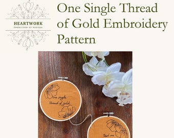 Single thread of gold embroidery PATTERN | PDF Embroidery pattern | Folklore embroidery PDF