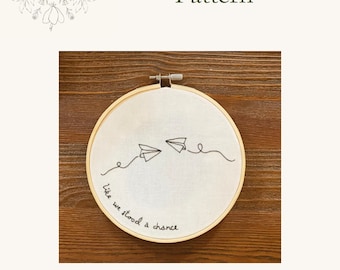 Out of the Woods Embroidery PATTERN | PDF Embroidery Pattern | Eras Tour embroidery | paper planes embroidery pattern