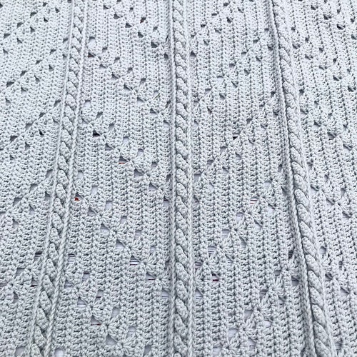Custom shops Crochet Cabled Panels Afghan