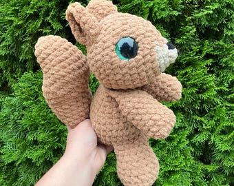 Crochet Squirrel Plush Stuffed Animal