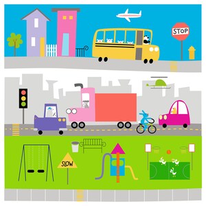 Busy Busy City (Giclée Fine Art Print)