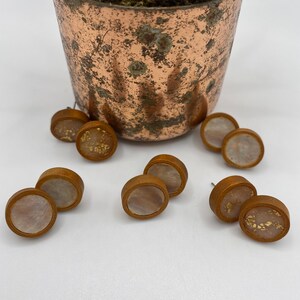Clay wood circle studs | Lightweight | Boho Earrings | Bohemian Jewelry | Statement Earrings