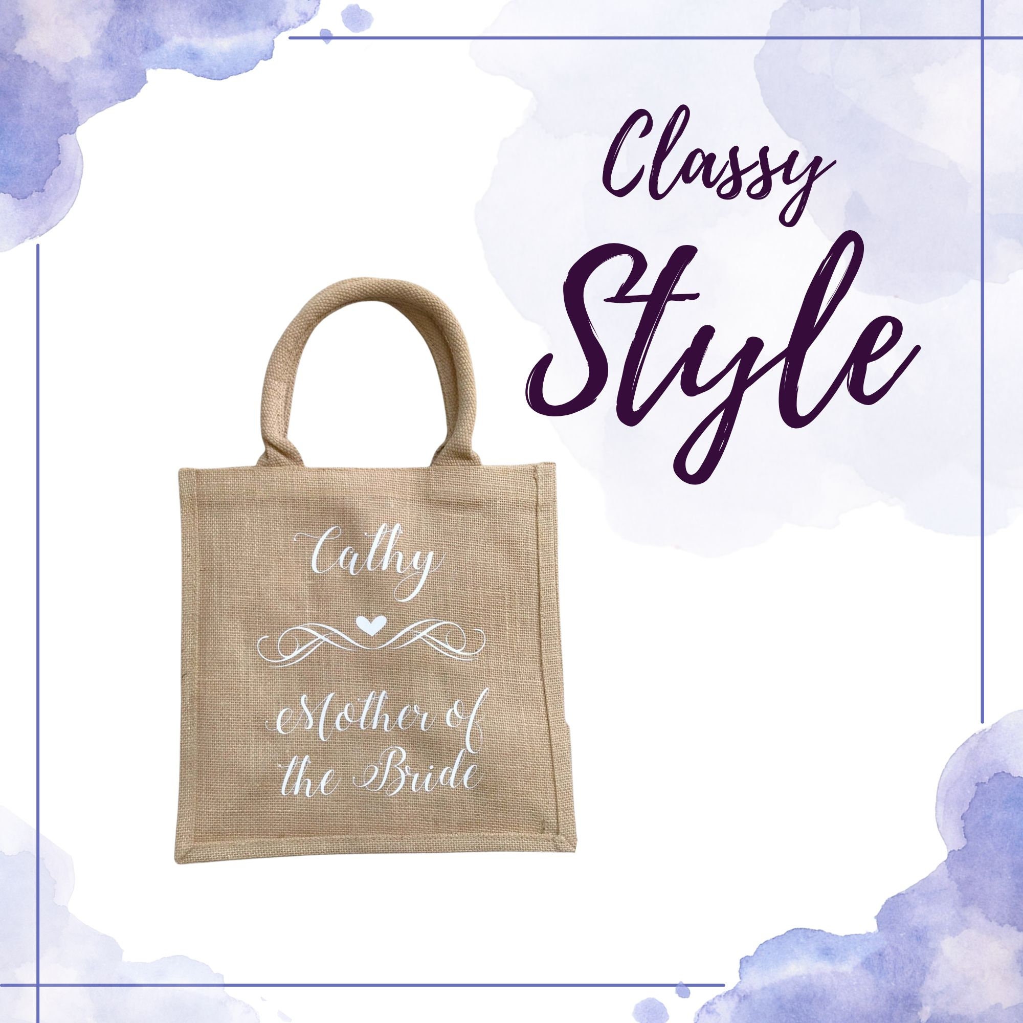 Monogrammed Bag Natural Jute Burlap Tote Bag Lunch Bag - Etsy