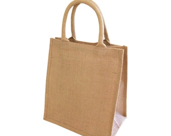 Jute Bag With Name Small Size Cheap Price Burlap Jute Bag | Lunch Bag Burlap Wine Bags | Jute Tote Bag | Blank Plain Custom Printed Bags