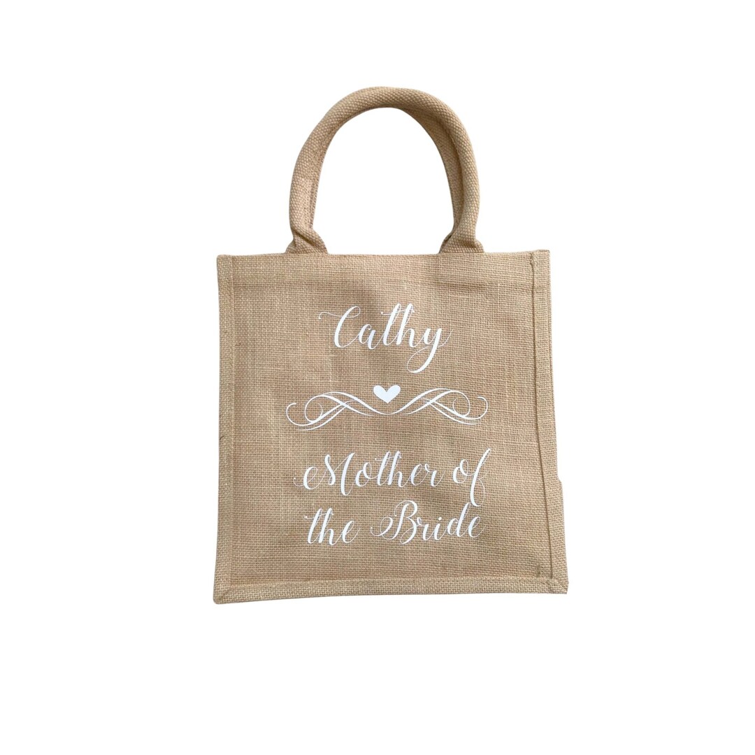 Monogrammed Bag Natural Jute Burlap Tote Bag Lunch Bag - Etsy