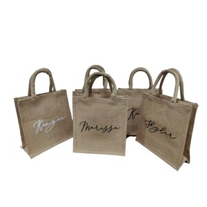 Jute Bag Personalized Fine Quality Jute Burlap Bags Gift Tote Bags Bridesmaid Beach Bag Christmas Bag Birthday Party Gift Bag