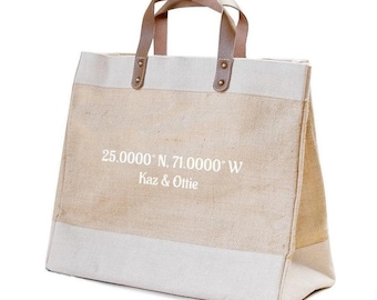 Personalized Jute Tote Bag: Eco-Friendly Burlap Gift Bag
