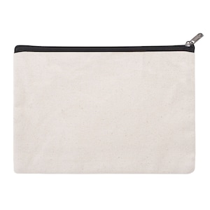 personalized canvas make-up pouch, custom logo printed cosmetic bag, cotton canvas cosmetic bag, pencil case, travel make up cosmetic bag