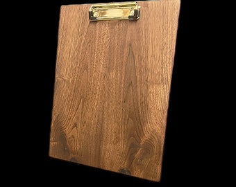 Handcrafted Walnut Clipboard with Elegant Brass Hardware Stylish and Functional Office Essential/graduation gift/new job gift/back to school