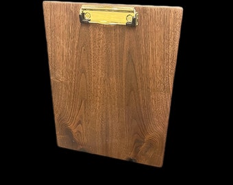 Handcrafted Walnut Clipboard with Elegant Brass Hardware Stylish and Functional Office Essential/graduation gift/new job gift/back to school