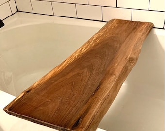 Custom made/Maple/bathtub tray/wood/live edge/Bath caddy /Tub tray/gift/house warming gift/wedding gift/closing gift/holiday gift/hand made