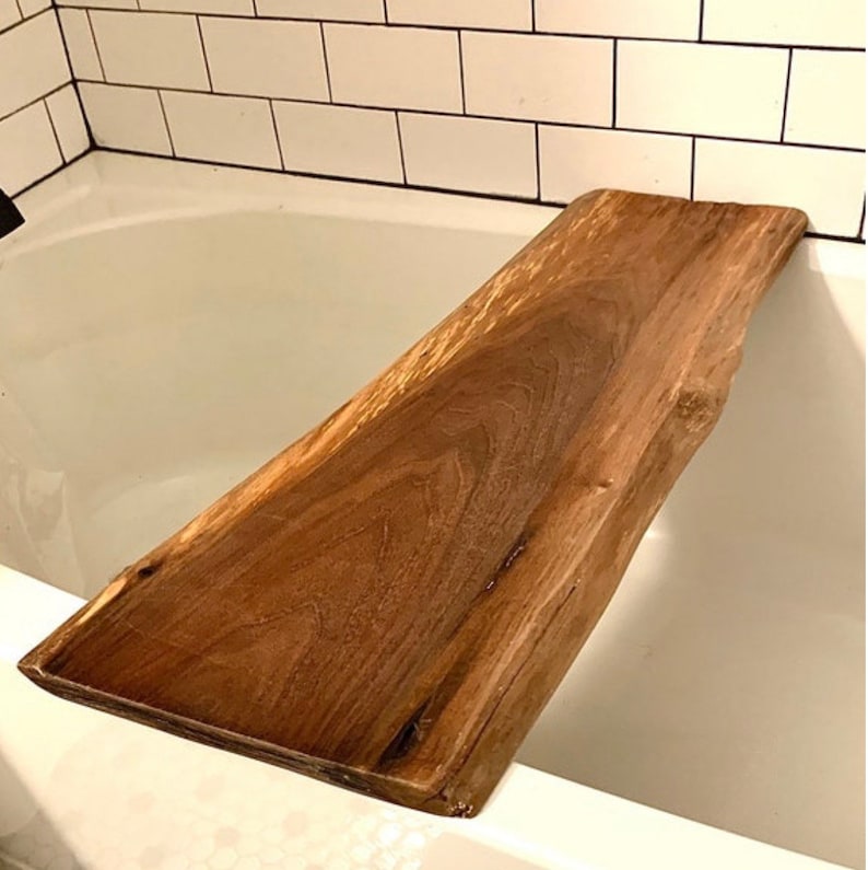 Custom made/Maple/bathtub tray/wood/live edge/Bath caddy /Tub tray/gift/house warming gift/wedding gift/closing gift/holiday gift/hand made image 1