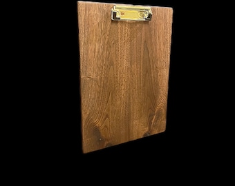 Handcrafted Walnut Clipboard with Elegant Brass Hardware Stylish and Functional Office Essential/graduation gift/new job gift/back to school