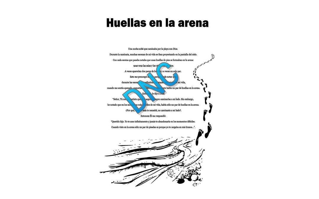 Spanish Footprints in the Sand Digital Download Etsy