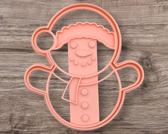 Kerstsneeuwpop Fondant Stempel & Cutter Embosser