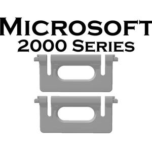 Puede incluir: Dos teclas de teclado Microsoft 2000 Series de plástico gris.