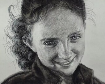 Custom Portrait Drawing in Charcoal from Photo