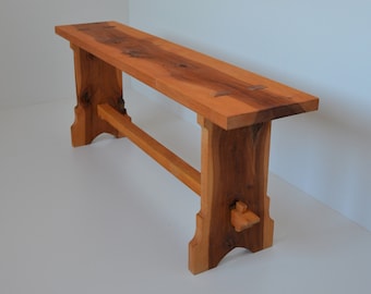 Traditional medieval bench replica! Take down bench in alder. Flat pack.