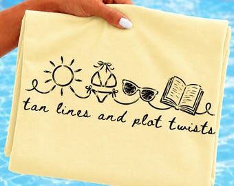 Summer Reading PNG SVG Bundle l Tanlines and Storylines Designs l Beach Reader Shirt Design l Book Lover Beach Vacation Sublimation File