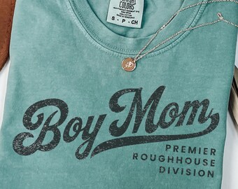 Boy Mom Club PNG l Proud Baseball Mom Era Shirt Design l Distressed Varsity Sports Mom Graphic l Game Day Sublimation File