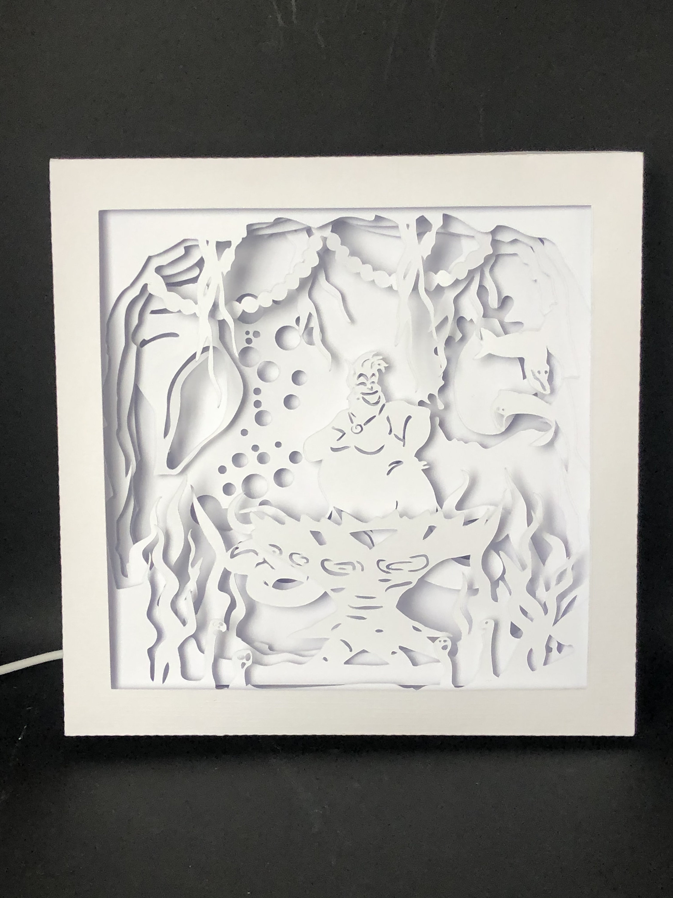 Mermaid Shadow Box Paper Cut Lightbox Template (digital Download) - Etsy