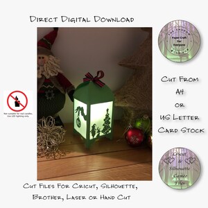 Paper Cut Shadow Box 3D Lightbox SVG PNG Christmas Paper Lantern Cricut Silhouette Hand Cut Laser Layered Card Cut Files