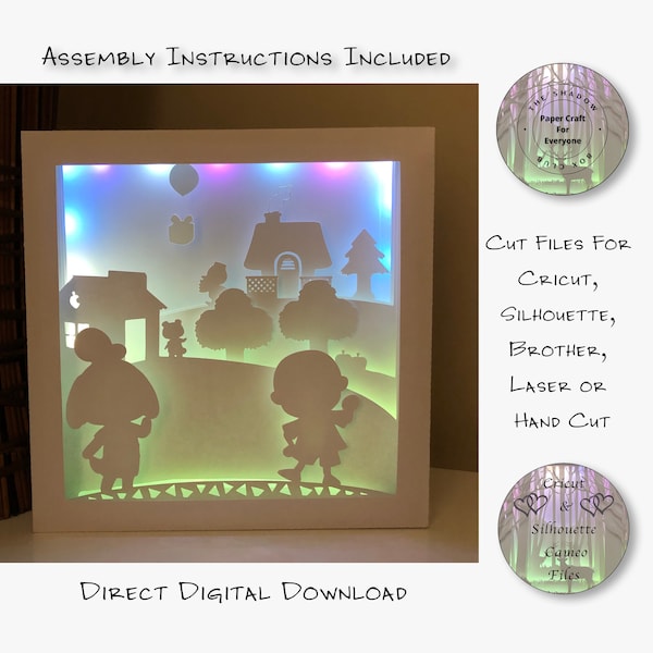 Gamer Shadow Box SVG, Layered Card Stock Cut Files For Cricut, Silhouette Cameo, Brother or Hand Cutting