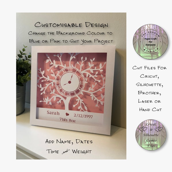 New Baby Customisable Shadow Box SVG, Layered Card Stock Cut Files For Cricut, Silhouette Cameo New Baby Customisable Shadow Box SVG, Layered Card Stock Cut Files For Cricut, Silhouette Cameo