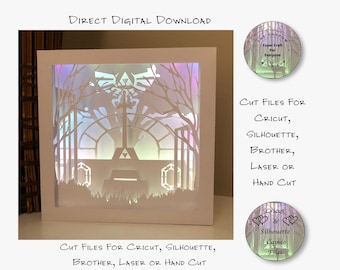 Gamer Paper Cut Shadow Box 3D Lightbox SVG (Digital Download)