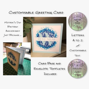 Papierschnitt Schatten Box 3D Lightbox SVG PNG Grußkarte A bis Z Design Bundle Cricut Silhouette Handschnitt Laser überlagerte Kartenschnittdateien