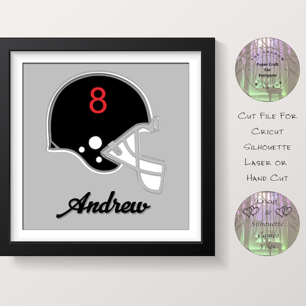 Football Shadow Box SVG, Coloured Layered Card Stock Cut Files For Cricut, Silhouette Cameo, Brother or Hand Cutting Football Shadow Box SVG, Coloured Layered Card Stock Cut Files For Cricut, Silhouette Cameo, Brother or Hand Cutting