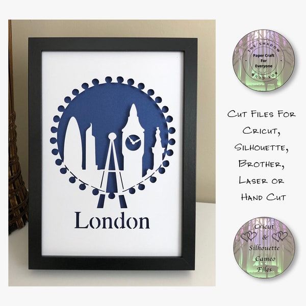 London Silhouette Shadow Box SVG, Layered Card Stock Cut Files For Cricut, Silhouette Cameo, Brother or Hand Cutting London Silhouette Shadow Box SVG, Layered Card Stock Cut Files For Cricut, Silhouette Cameo, Brother or Hand Cutting