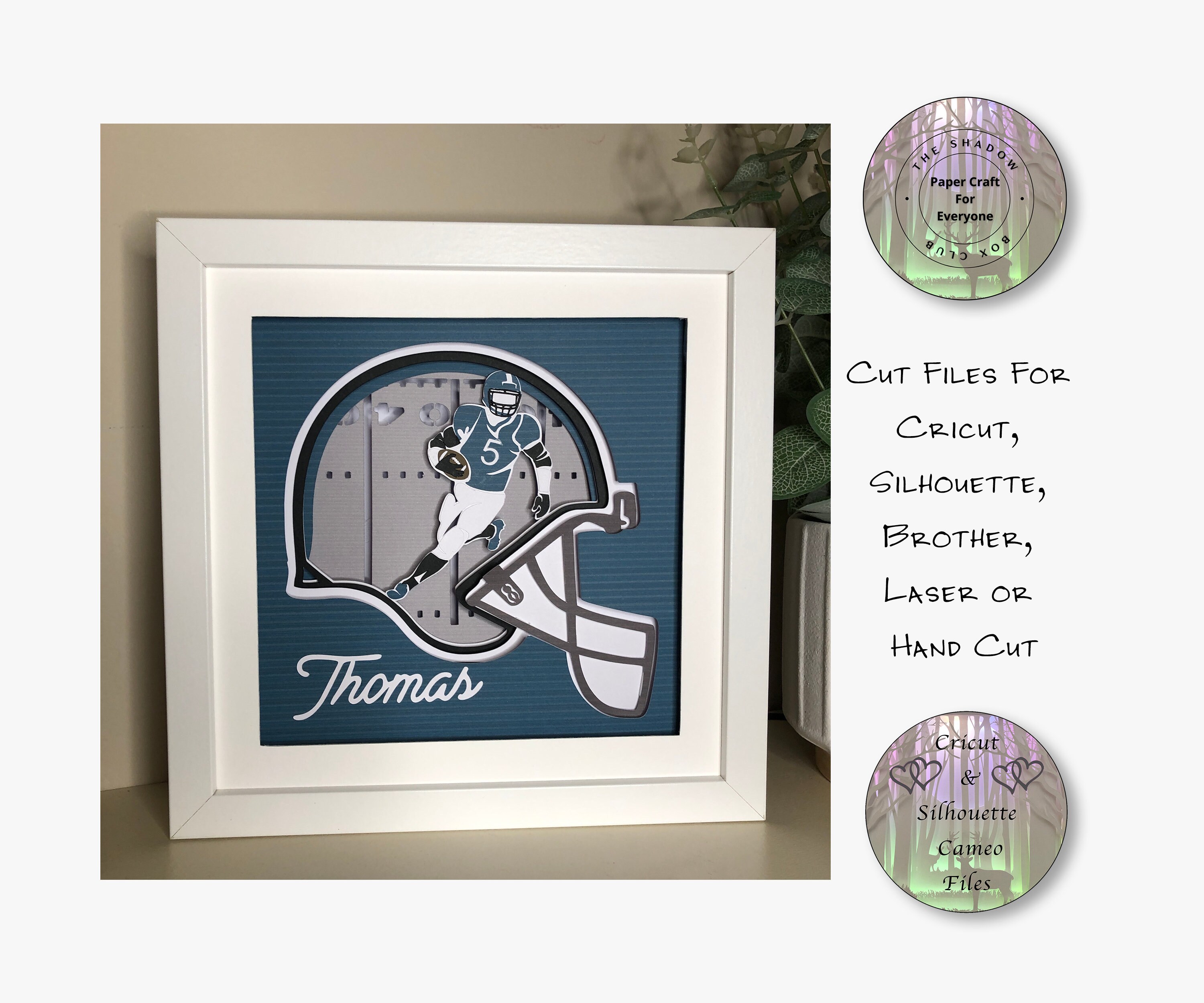 Shadow box football sales