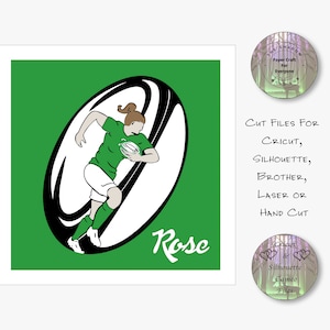 Papier découpé Shadow Box 3D Lightbox SVG PNG joueur de rugby Cricut Silhouette découpé au laser en couches carte coupe fichiers à la main