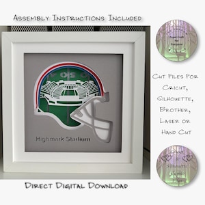 Highmark Stadium Shadow Box, Paper Cut Lightbox SVG (download digitale)