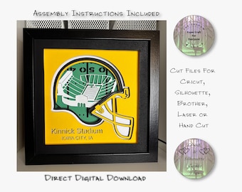 Kinnick Stadium Iowa Paper Cut Lightbox SVG, Cricut, Silhouette (Digital Download)