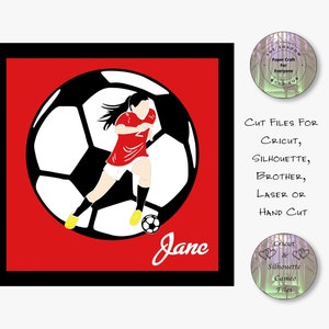 Papier découpé Shadow Box 3D Lightbox SVG PNG football joueur de football Cricut Silhouette découpé au laser en couches carte coupe fichiers à la main