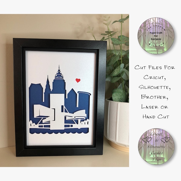 Cleveland City Silhouette Shadow Box SVG, Layered Card Stock Cut Files For Cricut, Silhouette Cameo, Brother or Hand Cutting Cleveland City Silhouette Shadow Box SVG, Layered Card Stock Cut Files For Cricut, Silhouette Cameo, Brother or Hand Cutting