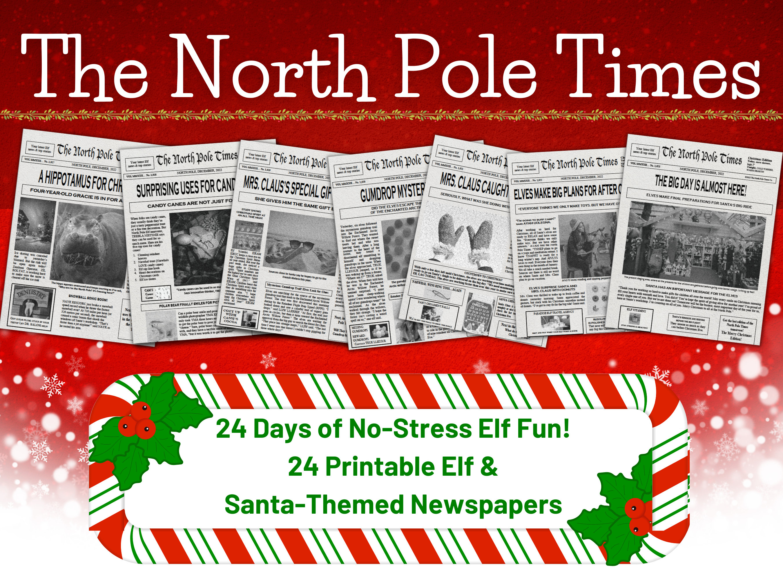 The North Pole Times Printable Newspaper 2023 Edition 24 Days of