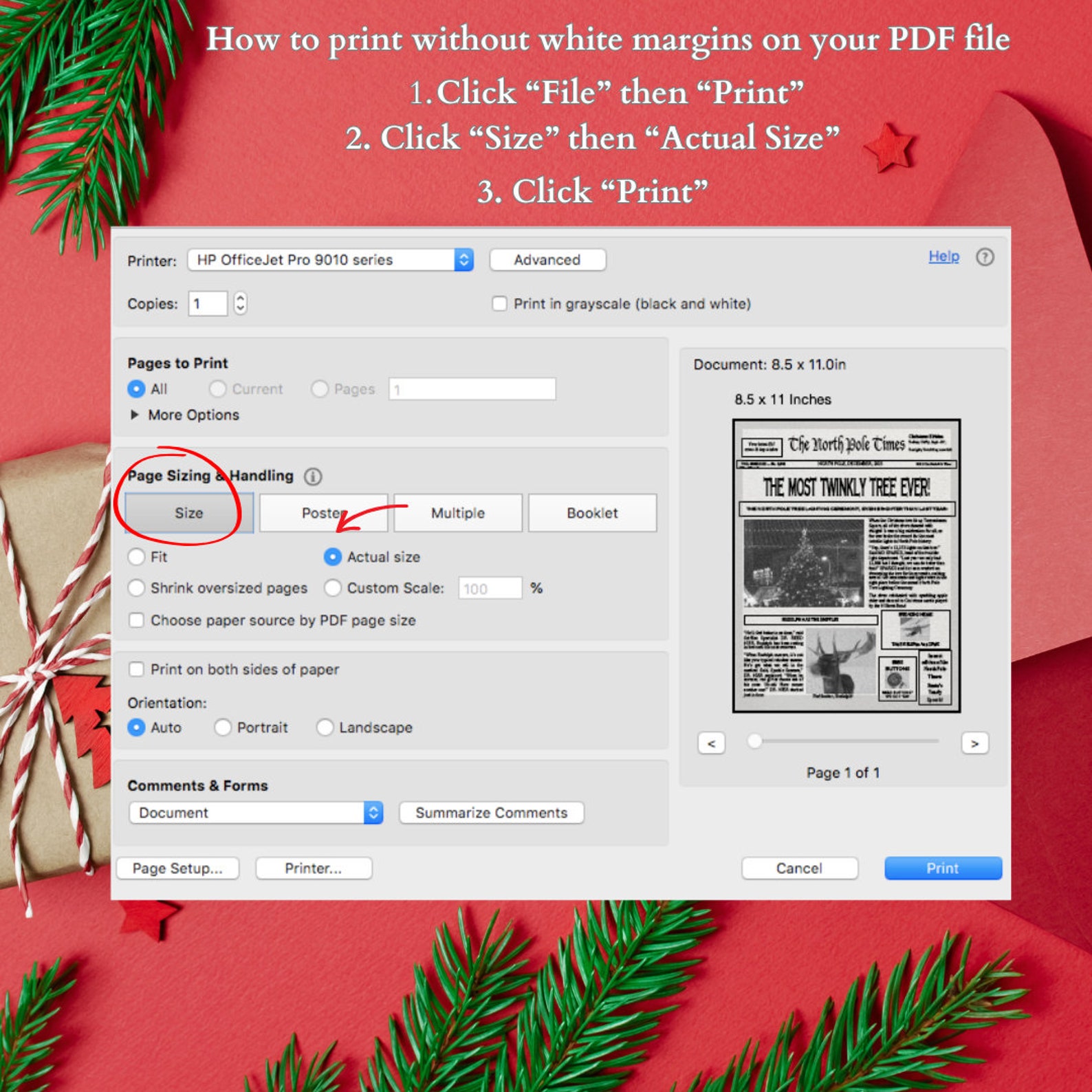Mini Elf Printable Newspapers Direct From the North Pole the North Pole ...