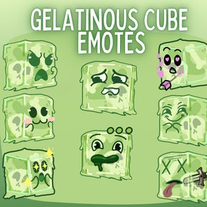 Gelatinous Cube Emotes for Twitch or Discord | D&D monster emote set