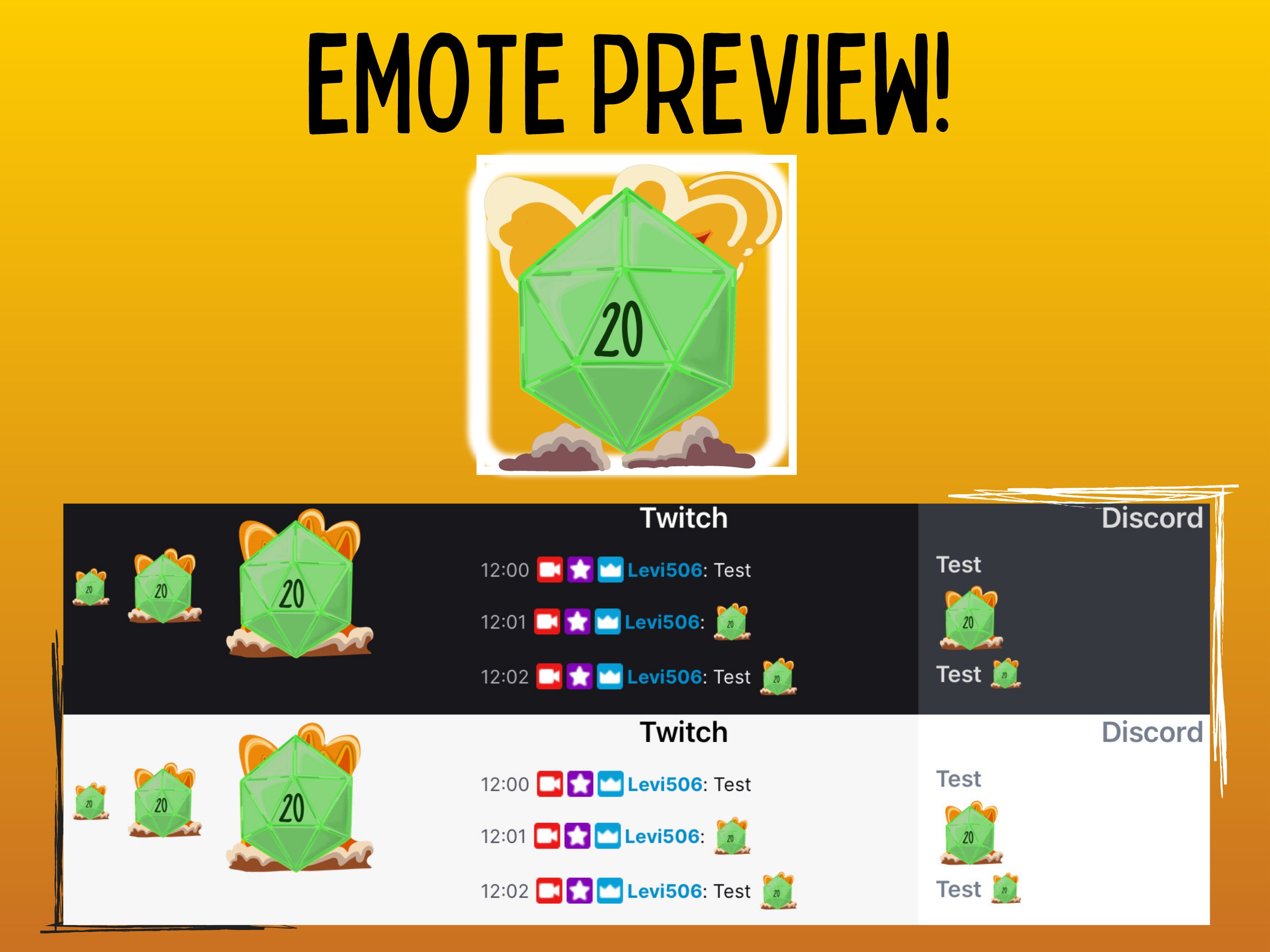 Exploding D20 Twitch or Discord Animated Emote Alert GIF Dice Dnd